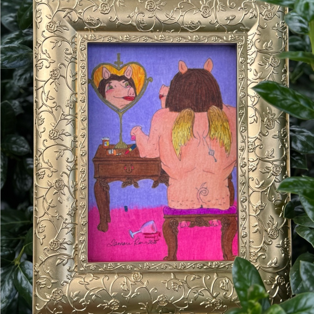 BIG BACK: Lavender Haze 5” X 7” Framed Artwork - Picture 2 of 2